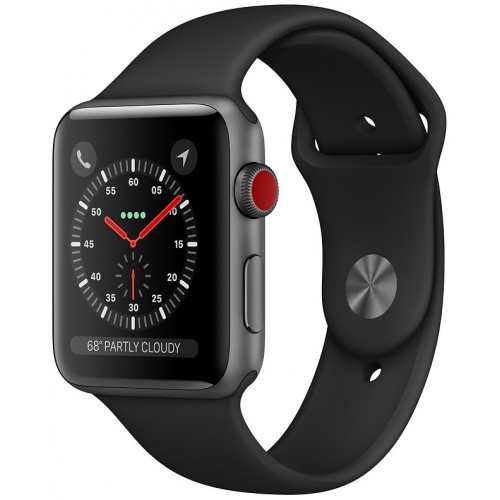 Apple Watch Series 3 GPS + LTE 42mm Space Gray Aluminum w. Gray Sport Band (MTGT2) б/у